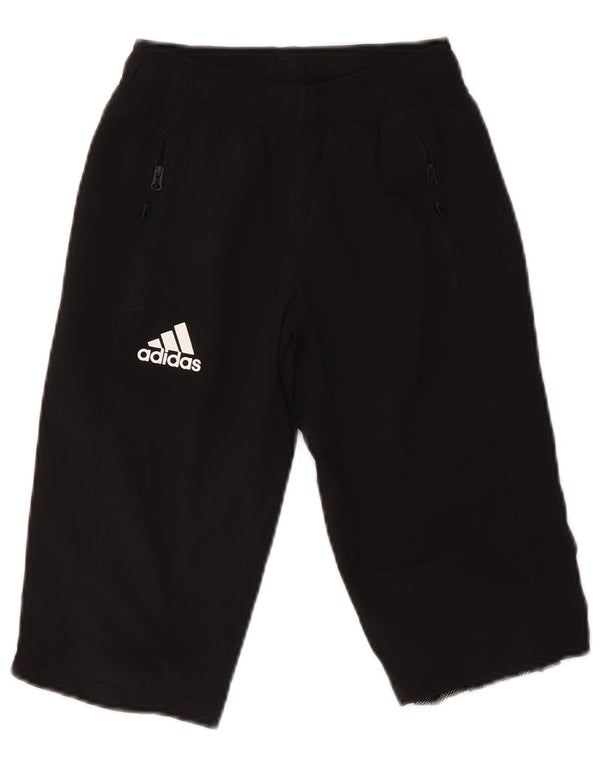 Adidas Jungen Bermuda Sportshorts 9–10 Jahre, schwarzes Polyester