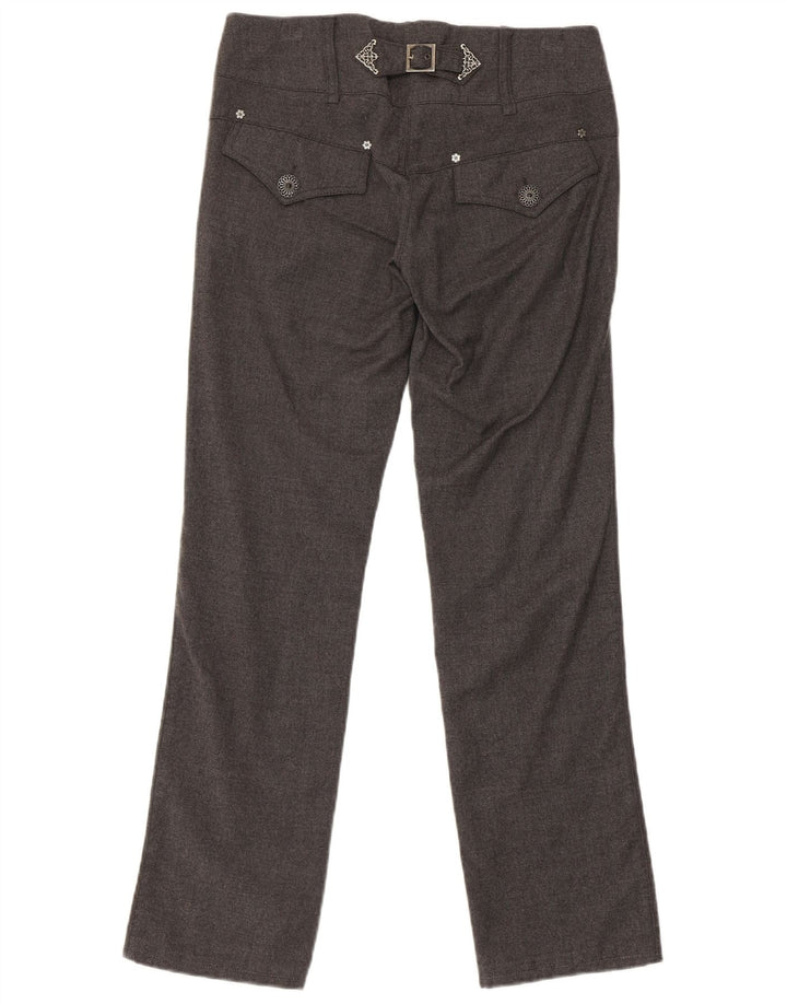 Pinko Damen-Freizeithose, normal, UK 8, Größe S, W30, L29, graue Wolle