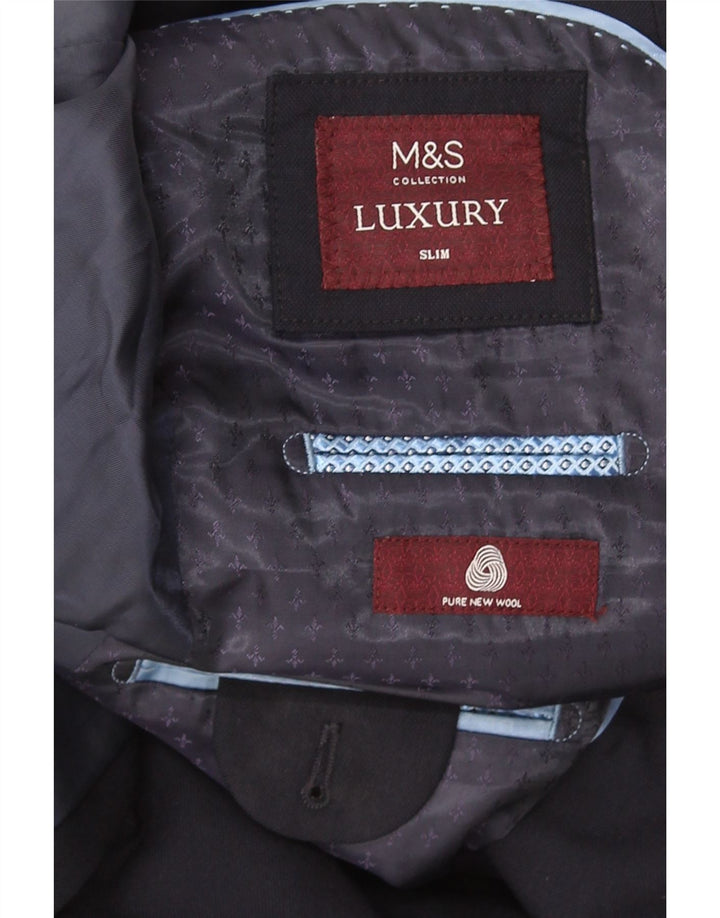 Marks & Spencer Herren-Slim-Blazer mit 2 Knöpfen, Gr. 38, Mittelmarineblau
