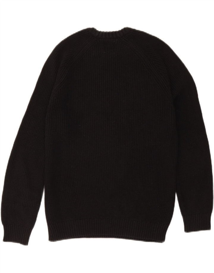 Zara Damen-Pullover, übergroß, Rundhalsausschnitt, Gr. 10, Größe S, Schwarz