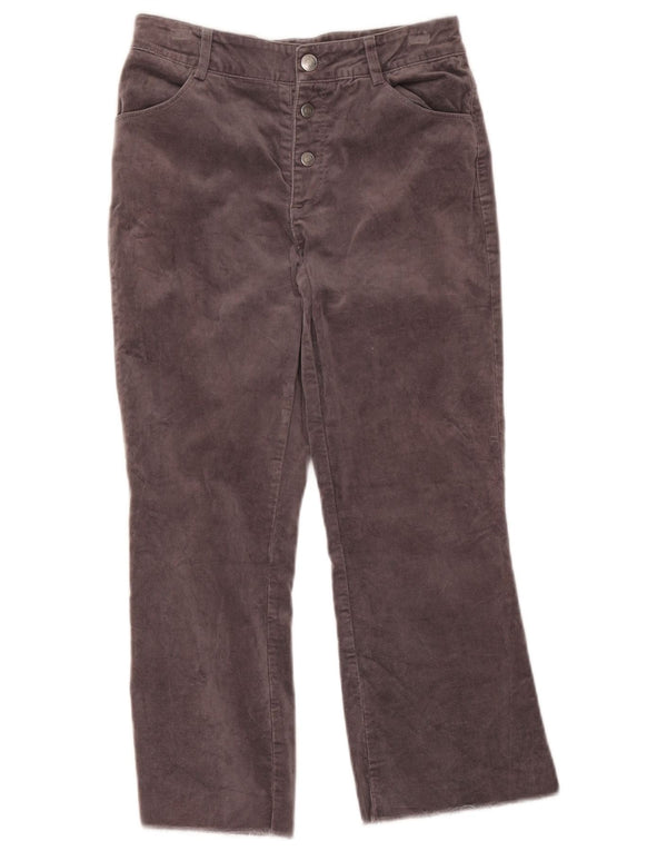 Benetton Mädchen-Freizeithose aus Samt, 11–12 Jahre, 2XL W28 L21, graue Baumwolle