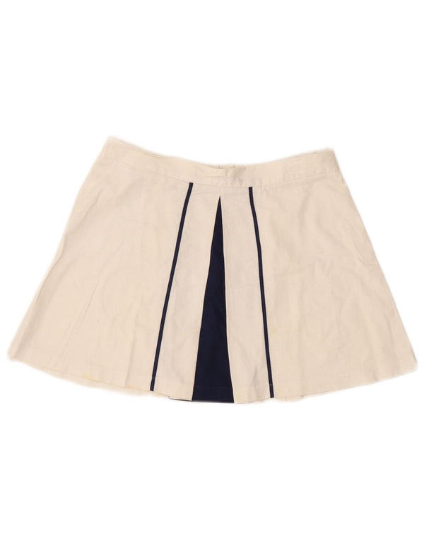 Vintage Damen Minirock W30 Medium Marineblau Farbblock