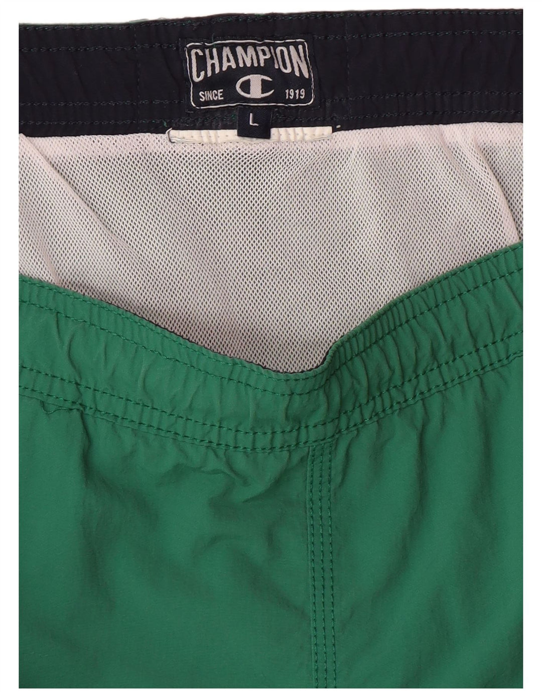 CHAMPION Herren-Badeshorts mit Grafik, Größe L, Grün