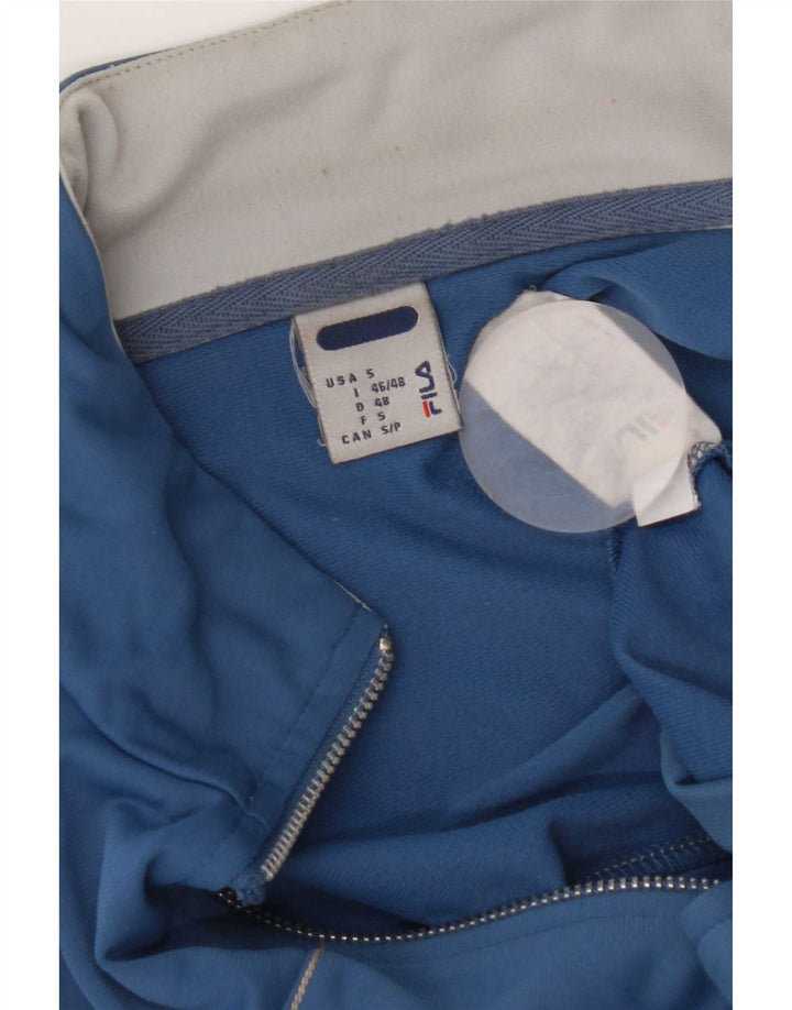 Fila Herren-Trainingsanzug-Oberjacke IT 46/48 Small Blue Colourblock Polyester