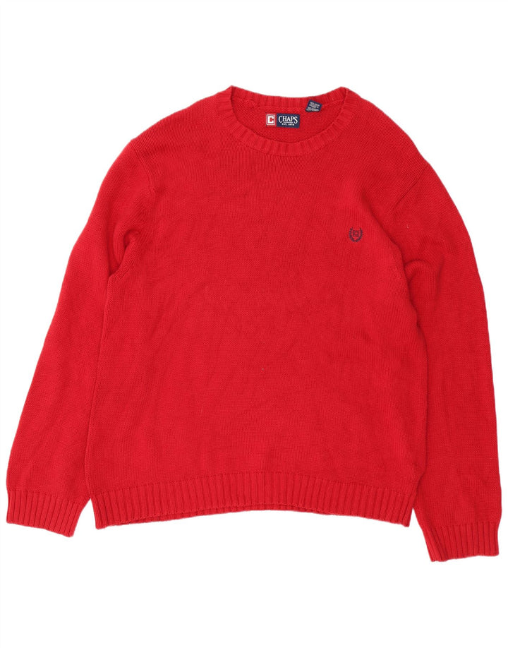 Chaps Herren-Pullover mit U-Boot-Ausschnitt, XL, rote Baumwolle