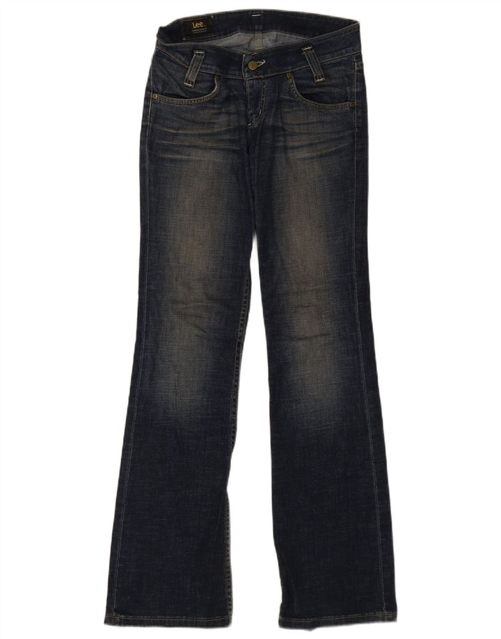Lee Damen Leola Bootcut Jeans W28 L32 Marineblau Baumwolle