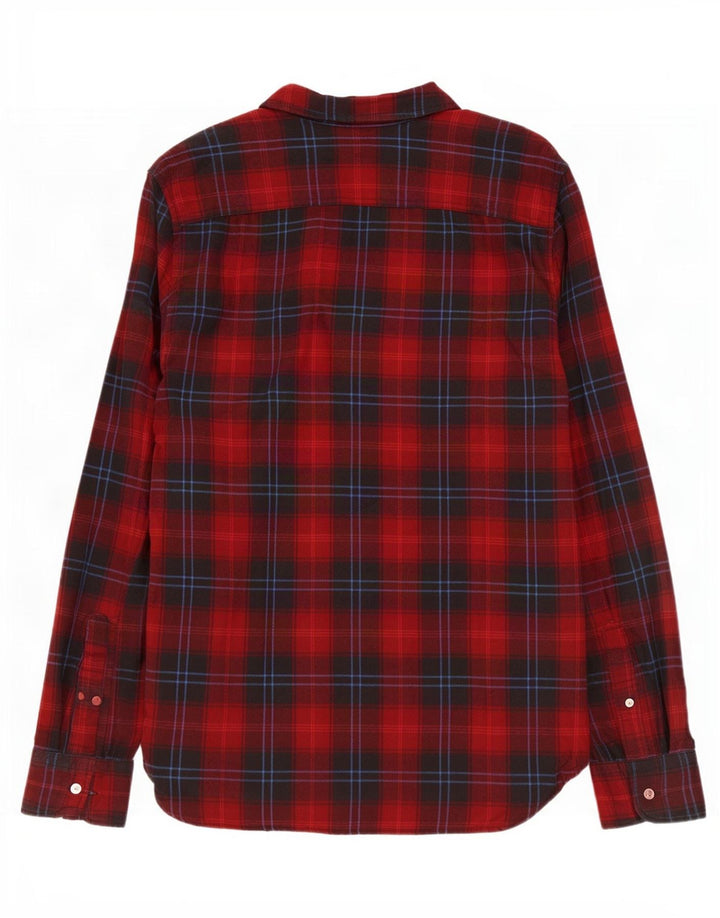 Levi's Herren-Flanellhemd, mittelrot, kariert, Baumwolle