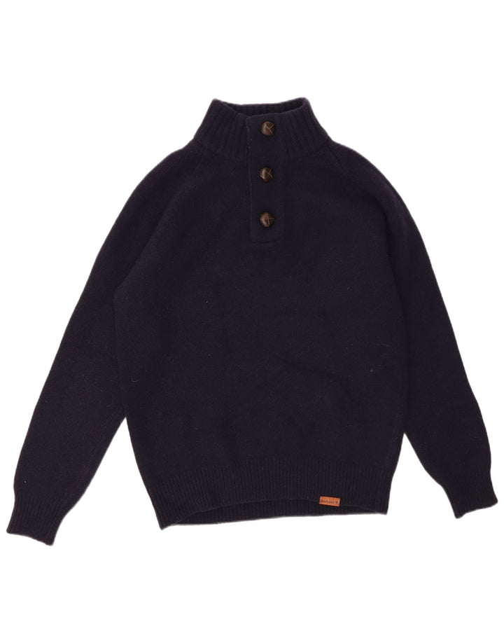 BARBOUR Herren-Pullover mit Knopfkragen, Größe S, Marineblau