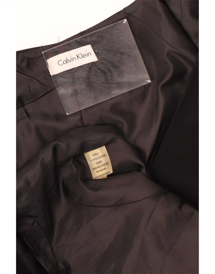 Calvin Klein Damen Etuikleid UK 12 Medium Schwarz Polyester
