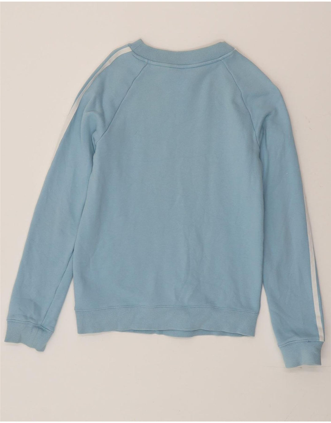 Adidas Damen Sweatshirt Pullover UK 10 Small Blaue Baumwolle