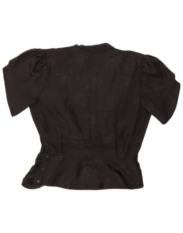 Yessica Damen-Blusenoberteil, EU 38, Mittelschwarz, Blumenmuster, Polyester