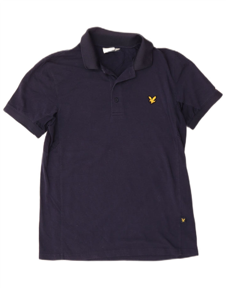 Lyle & Scott Herren-Poloshirt, Größe S, marineblau, Baumwolle