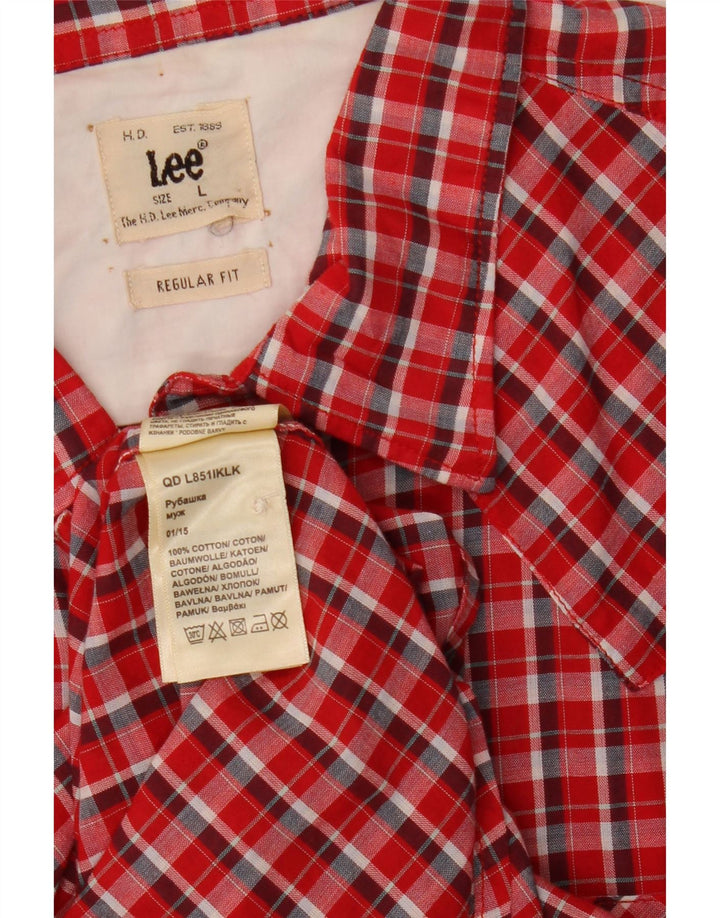 Levi's Herren-Hemd in normaler Passform, groß, rot kariert, Baumwolle