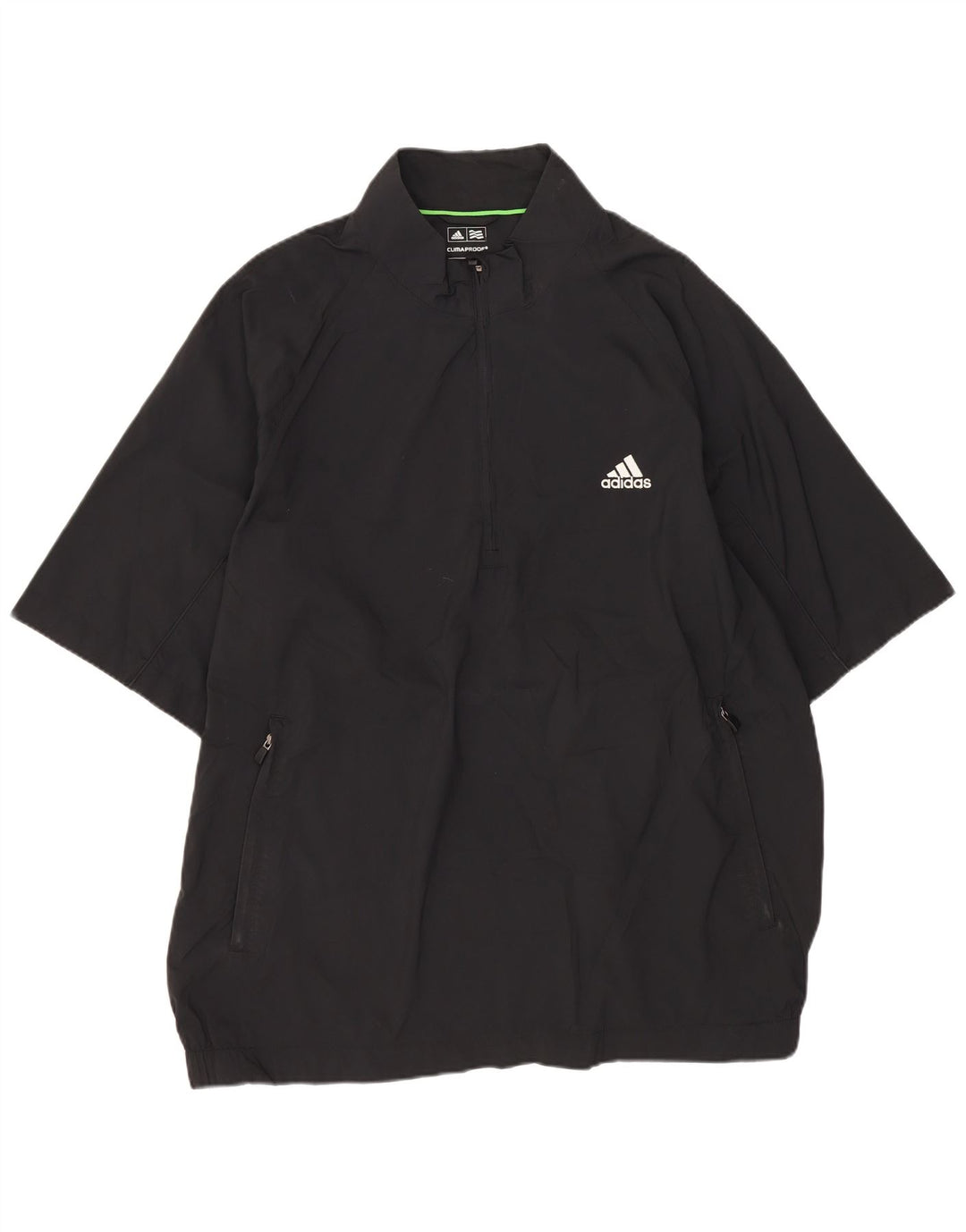 Adidas Herren Clima Proof Kurzarm-Pullover-Trainingsanzug-Oberteil, Größe L, Schwarz