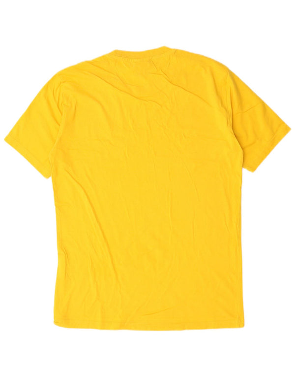 Champion Herren T-Shirt Top Small Gelb Baumwolle