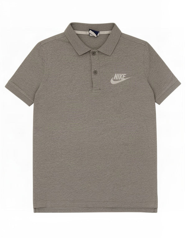 Nike Poloshirt für Jungen, 12–13 Jahre, groß, graue Baumwolle