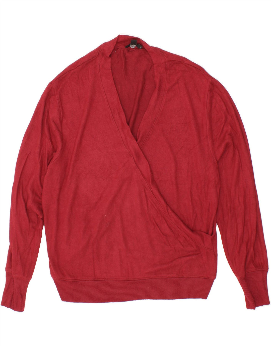 J. CREW Womens V-Neck Jumper Sweater UK 16 Large Red Viscose Vintage J. Crew and Second-Hand J. Crew from Messina Hembry 