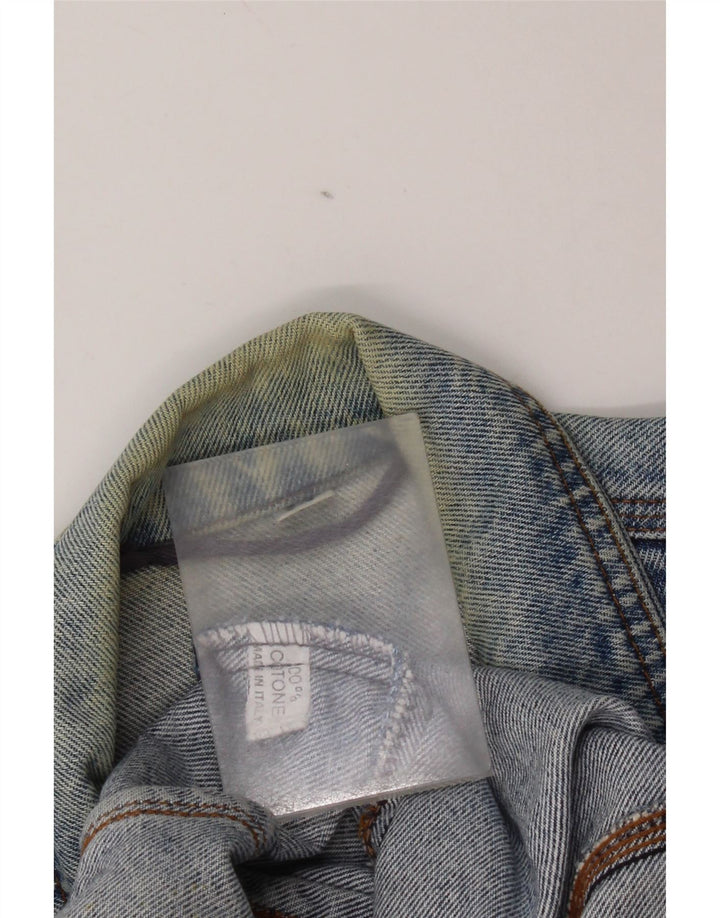 Vintage Herren Jeansjacke UK 38 Mittelblaue Baumwolle