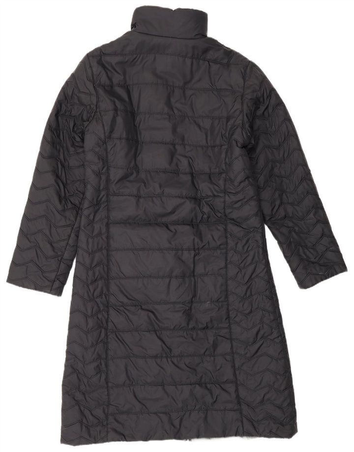 Zara Damen gepolsterter Mantel UK 14 Large Schwarz Nylon