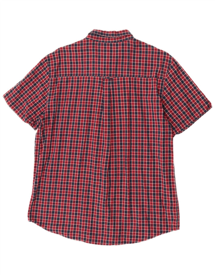 Animal Herren-Kurzarmhemd XL, rot kariert, Baumwolle