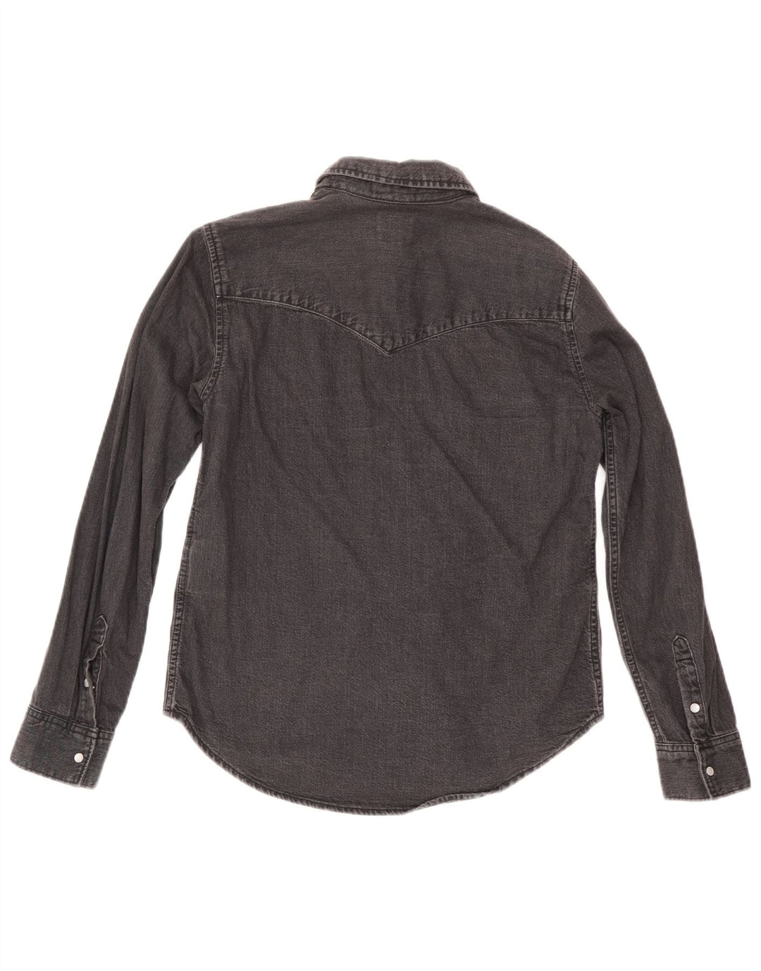 Levi's Damen Jeanshemd UK 10 Small Schwarz Baumwolle