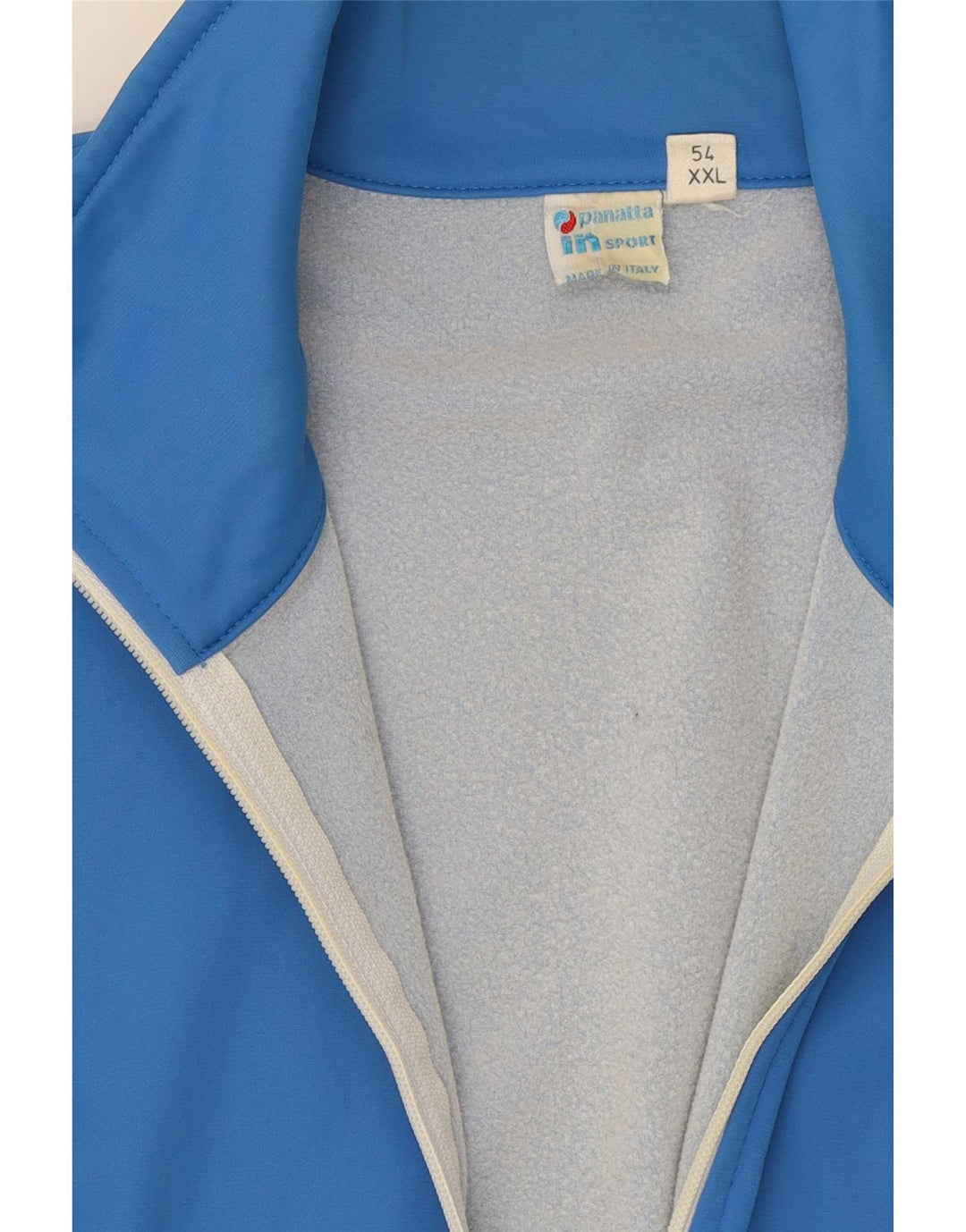 panatta Herren-Trainingsanzug-Oberteiljacke IT 54 XL Blaues Colourblock-Polyamid