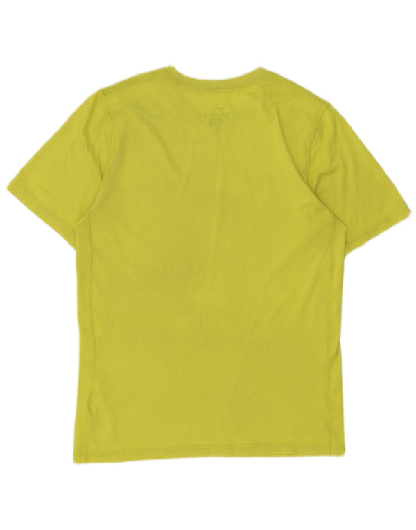 Nike Herren Dri Fit T-Shirt Top Small Gelb Polyester