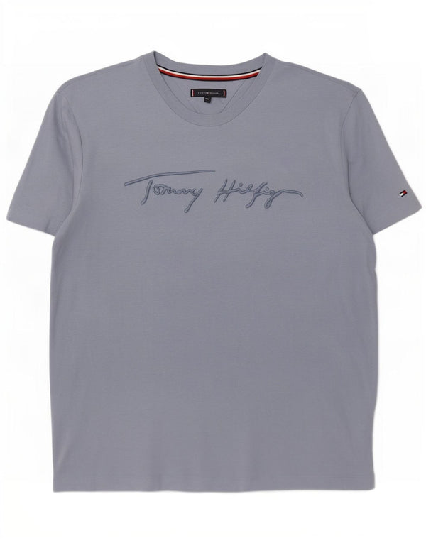 Tommy Hilfiger Herren Grafik T-Shirt Top 2XL Blau Baumwolle