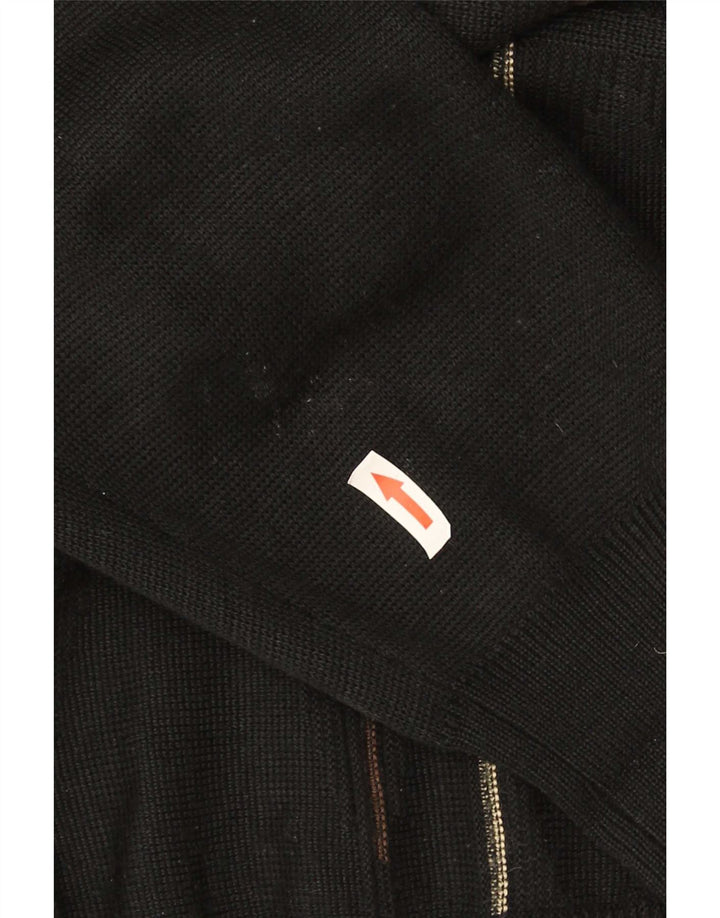 Gabicci Herren-Pullover mit V-Ausschnitt, groß, schwarz gestreift, Wolle