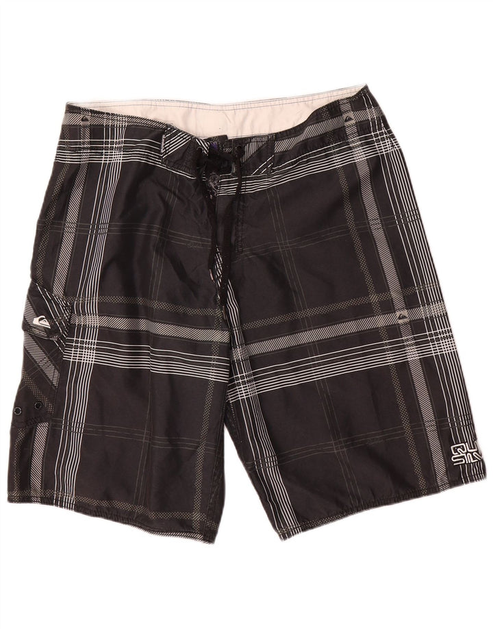 Quiksilver Herren-Badeshorts, Mittelschwarz, kariert, Polyester