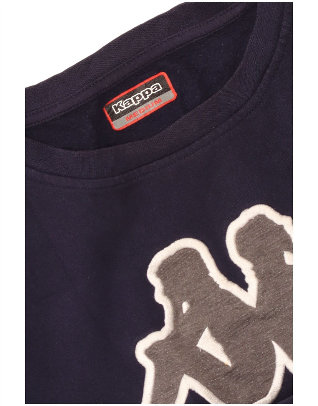 Kappa Damen Grafik-Sweatshirt-Pullover UK 14 Medium Marineblau