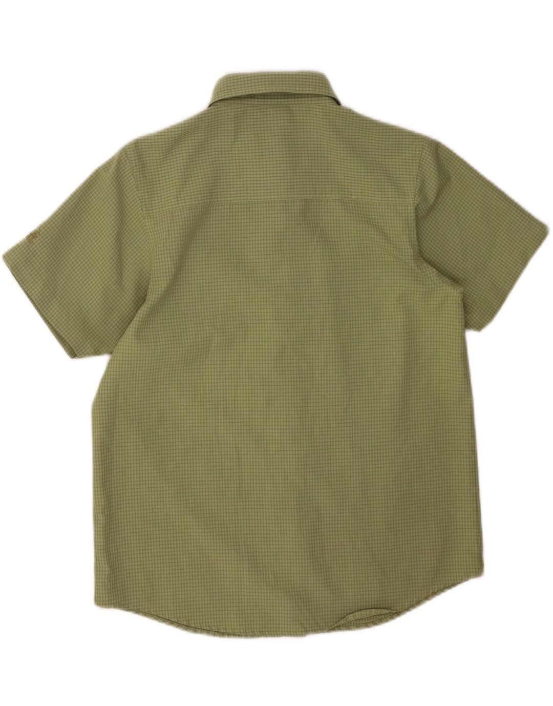 MC Kinley Damen Kurzarmhemd EU 38 Mittelgrün kariertes Polyester