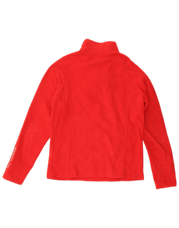 NAPAPIJRI Damen-Fleecepullover mit Reißverschluss am Hals, UK 10, Größe S, Rot, Polyester
