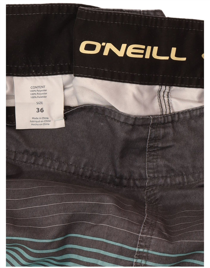 O'Neill Herren-Badeshorts, groß, grau gestreift, Polyester