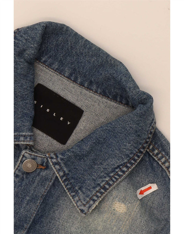 Sisley Herren Jeansjacke UK 36 Small Blaue Baumwolle
