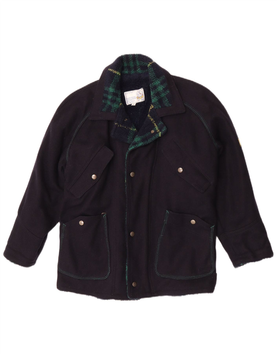 POP 84 Übergroße Utility-Jacke für Damen mit 3/4-Ärmeln, EU 36, Größe S, Marineblau