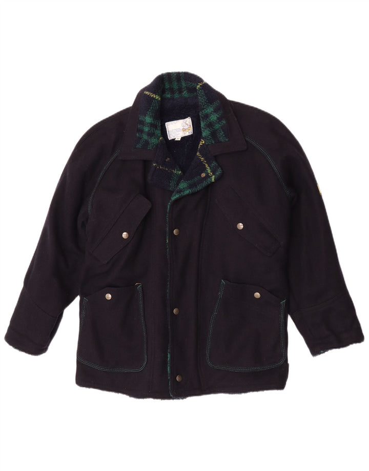 POP 84 Übergroße Utility-Jacke für Damen mit 3/4-Ärmeln, EU 36, Größe S, Marineblau