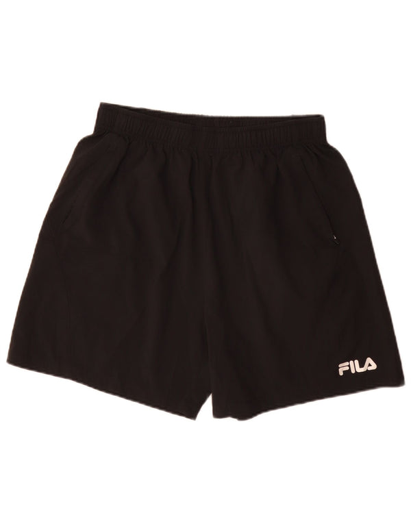 Fila Herren Sportshorts Medium Schwarz Polyester Sport
