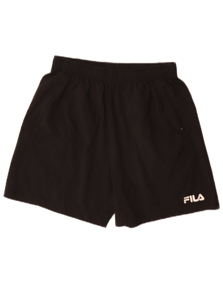 Fila Herren Sportshorts Medium Schwarz Polyester Sport