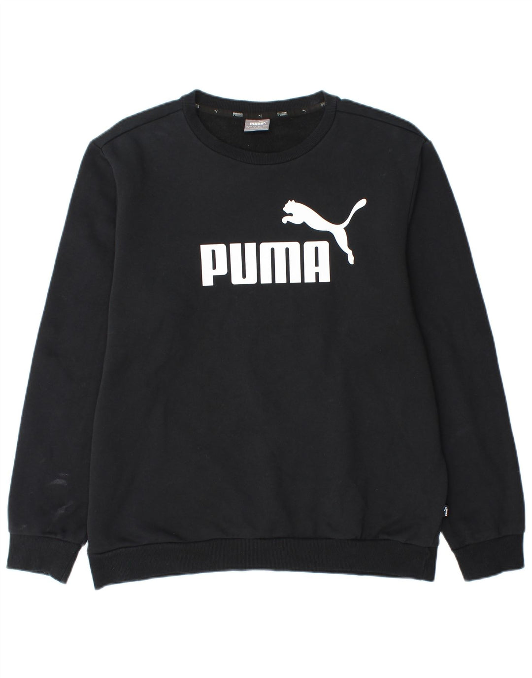 Puma Herren Grafik-Sweatshirt-Pullover, groß, schwarze Baumwolle