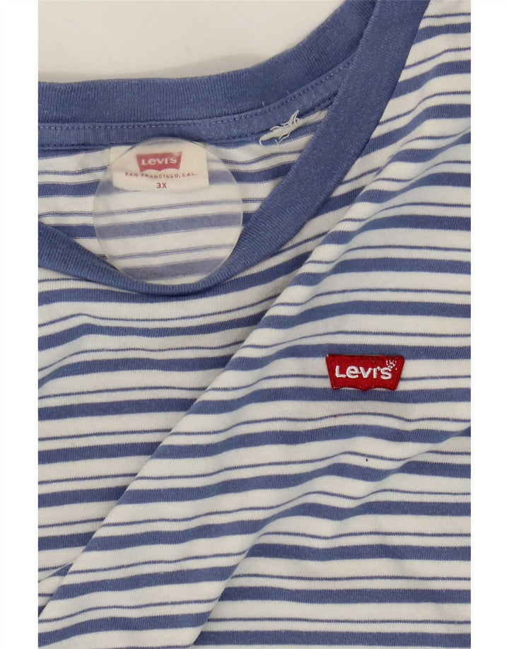 Levi's Herren T-Shirt Top 3XL Blau gestreift