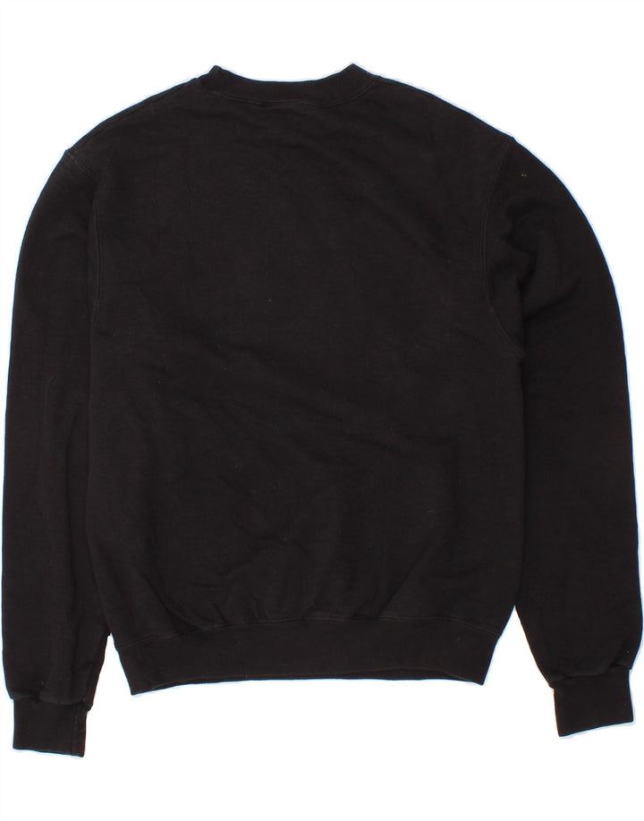 CHAMPION Mens Graphic Sweatshirt Jumper Small Black Polyester Vintage Champion and Second-Hand Champion from Messina Hembry 