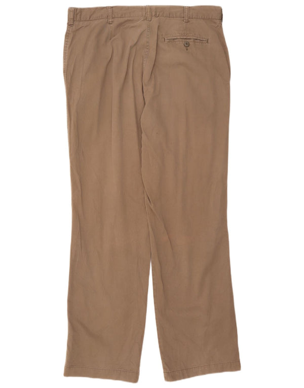 Marks & Spencer Herren Blue Harbour Gerade Chinohose W38 L33 Braun