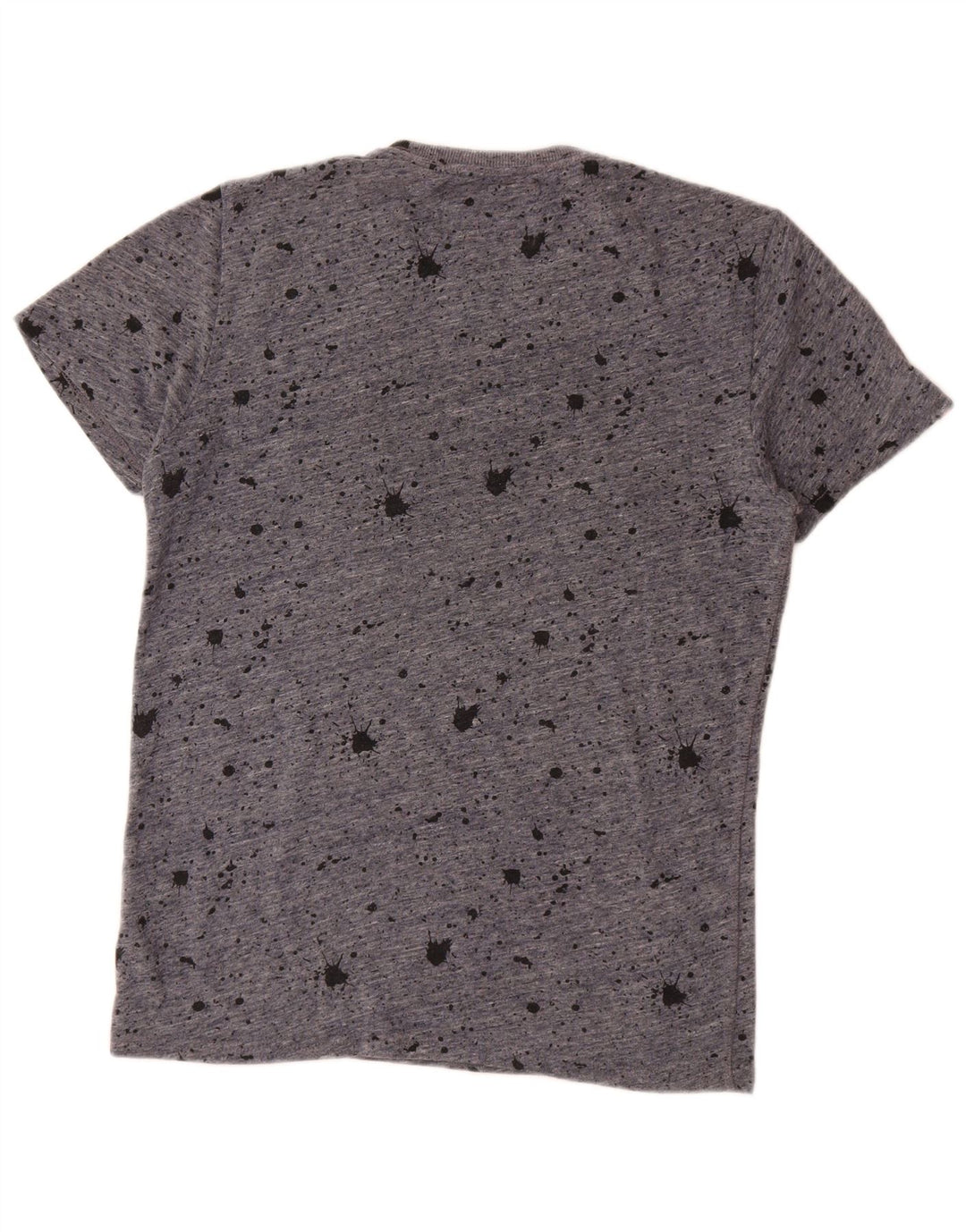 Superdry Herren Grafik-T-Shirt-Oberteil aus mittelgrauer Batik-Baumwolle