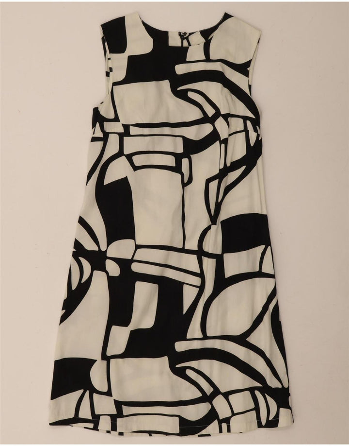 Desigual Damen Kleid mit abstraktem Muster, ärmellos, A-Linie, EU 38, mittelweiß