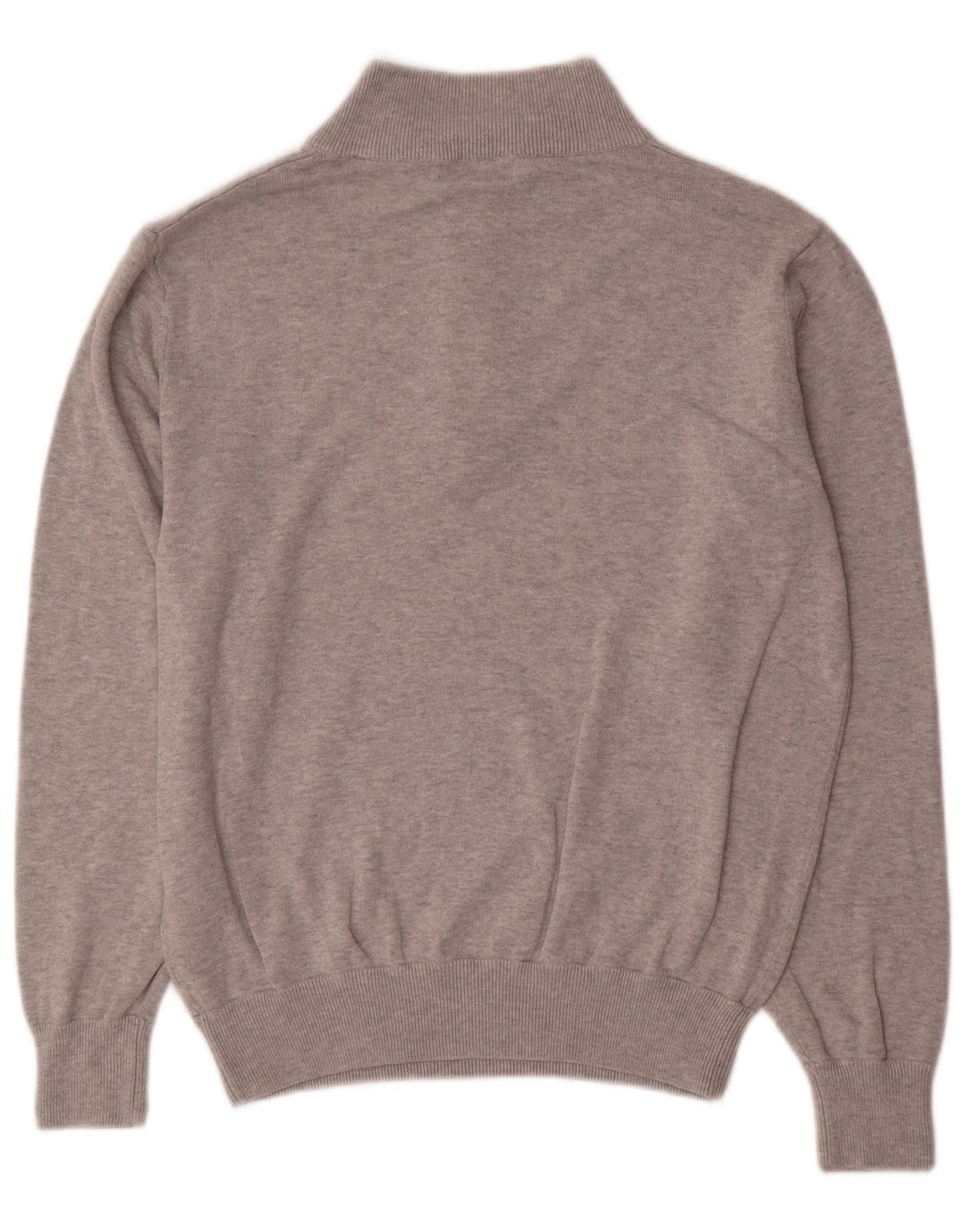 Calvin Klein Herren-Pullover mit Reißverschluss am Hals, mittelgraue Baumwolle
