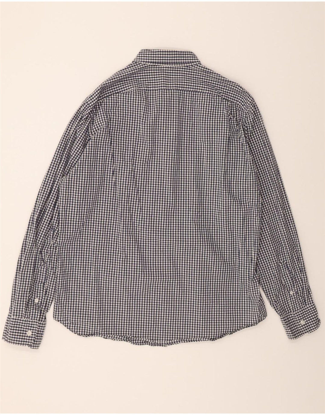 J. CREW Mens Flex Shirt XL Navy Blue Gingham Cotton Vintage J. Crew and Second-Hand J. Crew from Messina Hembry 