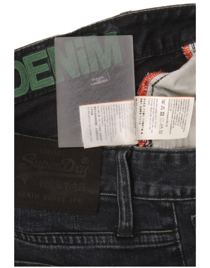 Superdry Mens Slim Jeans W32 L30 Navy Blue Cotton