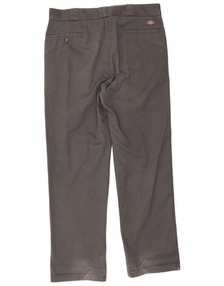 Dickies gerade Chino-Hose für Herren, W36, L32, grau, Polyester