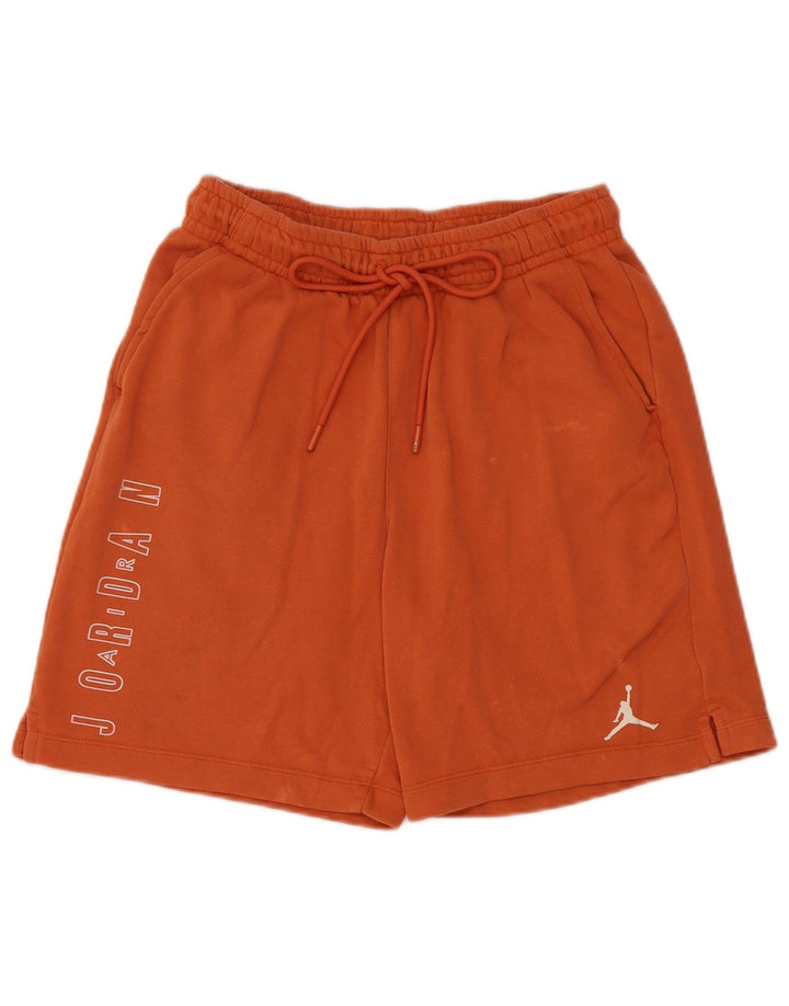 Jordan Herren-Sportshorts mit Grafik, Größe S, Orange, Baumwolle